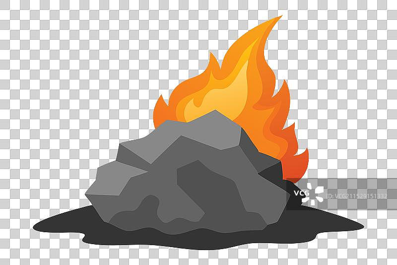 冒烟和喷火的岩石创造出一个图片素材