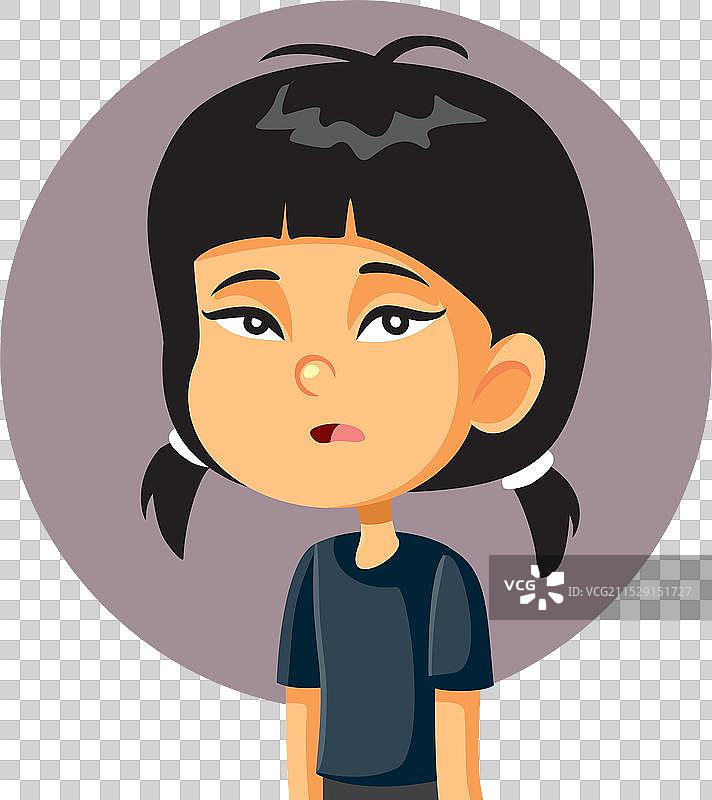 小女孩感到失落和伤心图片素材