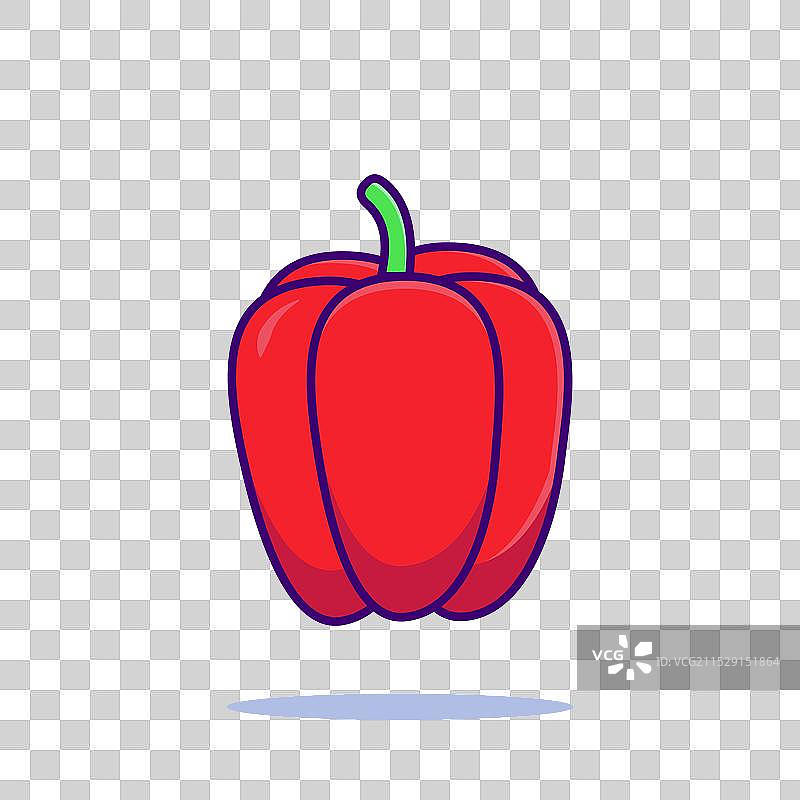 红色甜椒卡通图案图片素材