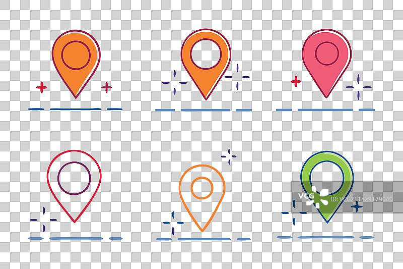 带有脚印和GPS地图的步行路径路线图片素材