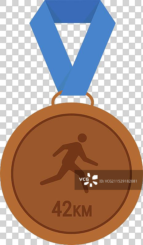 马拉松42公里完赛铜牌图片素材