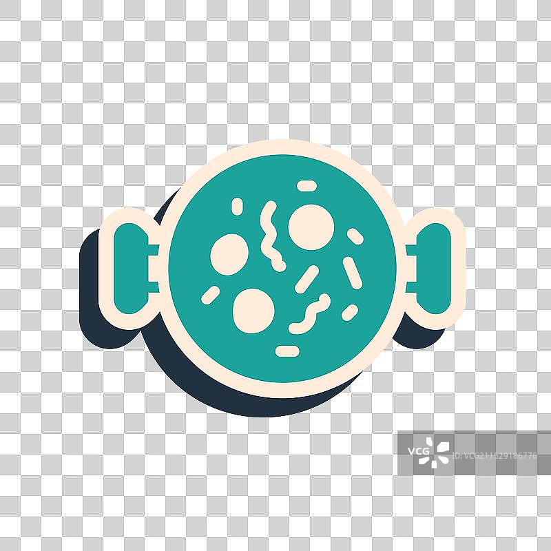 绿色鸡肉提卡马萨拉图标，背景为绿色图片素材