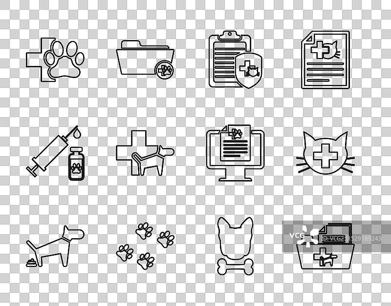 狗在排便的医疗兽医记录图片素材