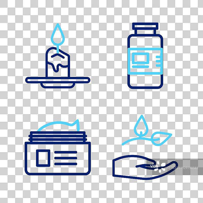 手持药膏管的叶子图案图片素材