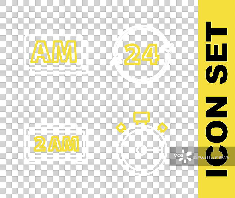 设置24小时数字闹钟计时器图片素材