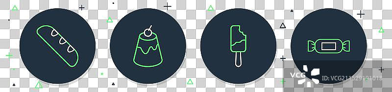 法式布丁冰淇淋奶油布丁图片素材