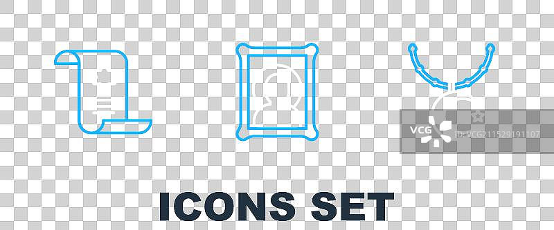 链条上的星月与托拉卷轴图片素材