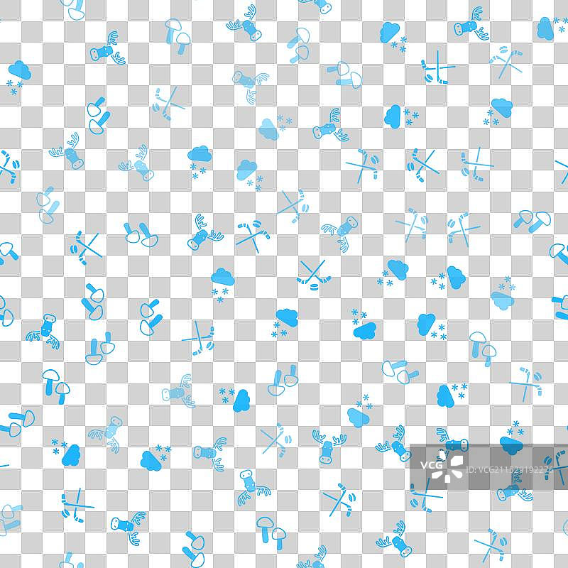 带角的驼鹿头与云、雪和冰球图片素材