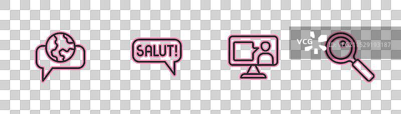 设定学习外语的线路图片素材