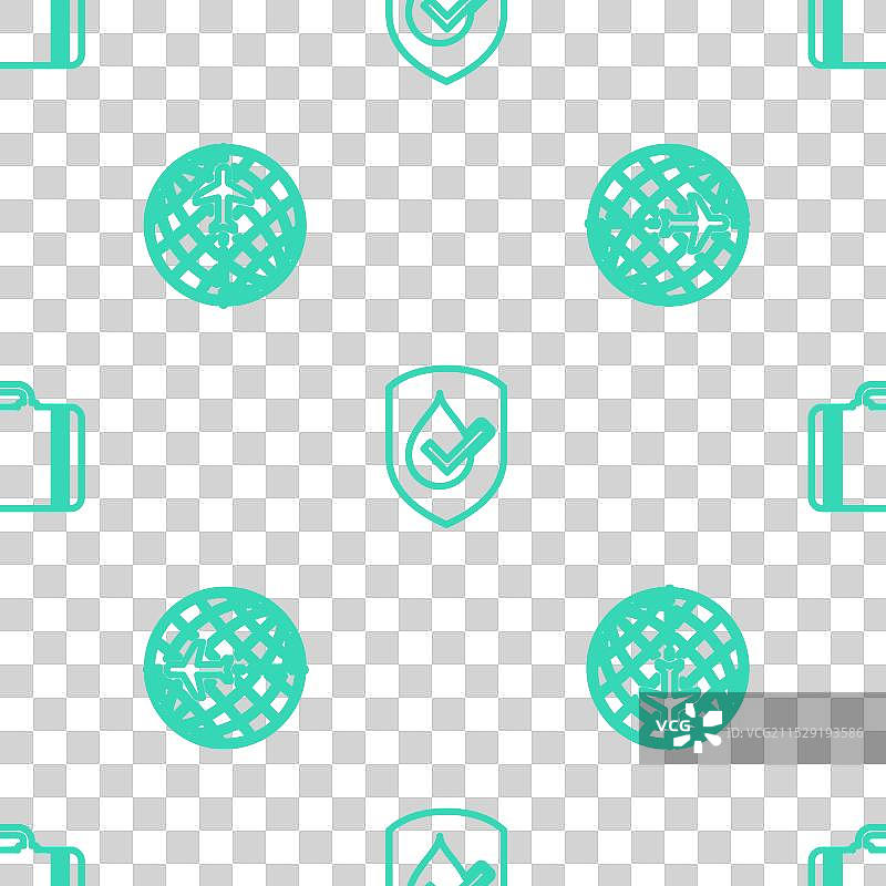 防水地球仪与飞行飞机图片素材