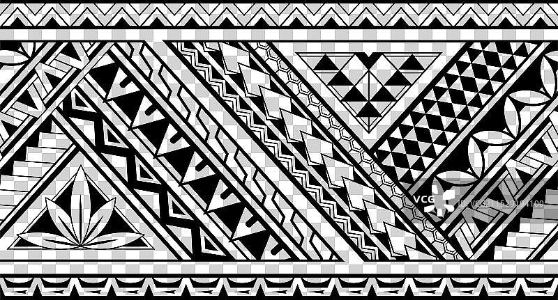 波利尼西亚风格的无缝纹身图片素材