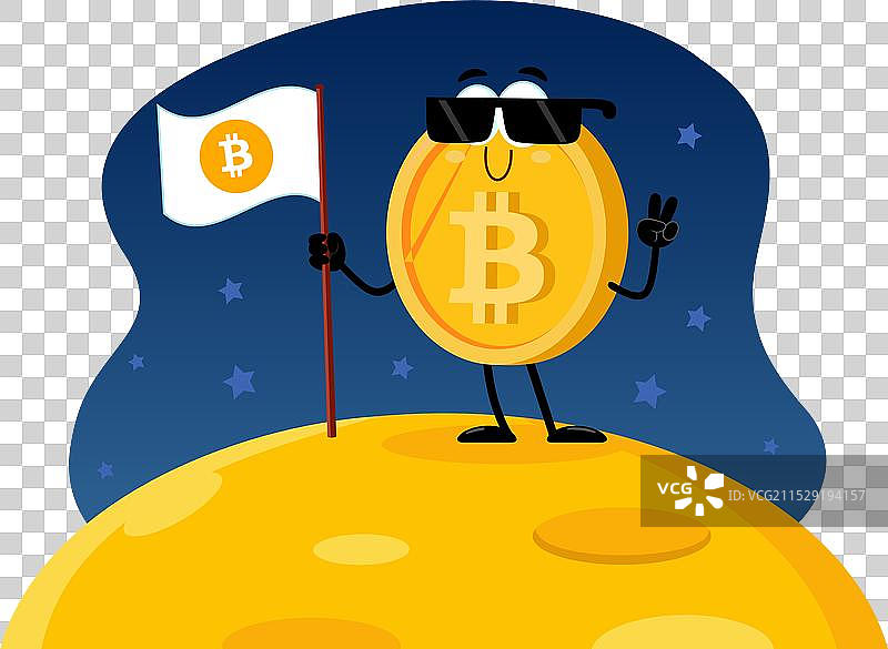 比特币卡通角色图片素材