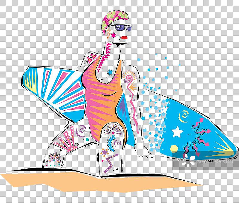 夏季水上运动等距图标图片素材