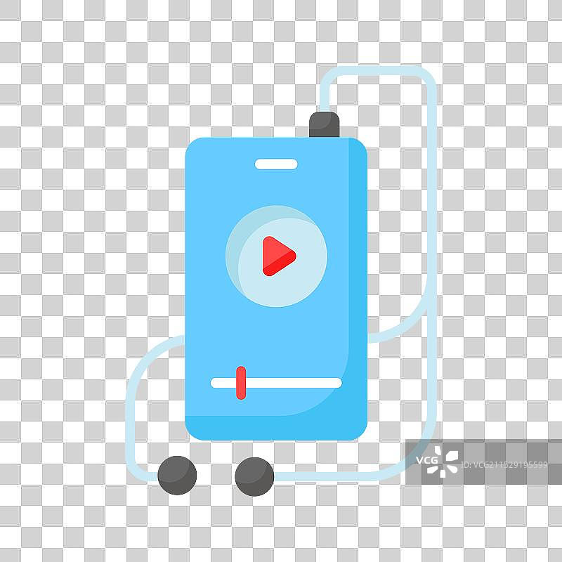 手机视频音乐与免提的惊人图标图片素材