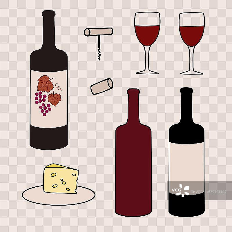 红酒品鉴会的布置，搭配奶酪图片素材