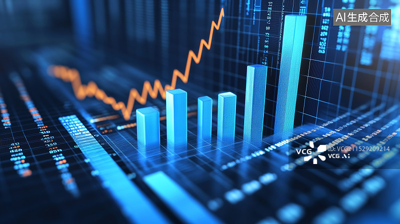 【AI数字艺术】金融经济财经概念插画图片素材