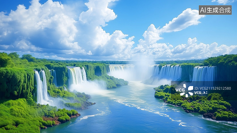 【AI数字艺术】大峡谷瀑布自然风景图片素材