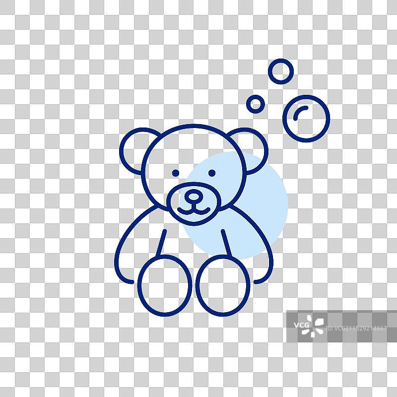 泰迪熊和肥皂泡，柔软的婴儿服装图片素材