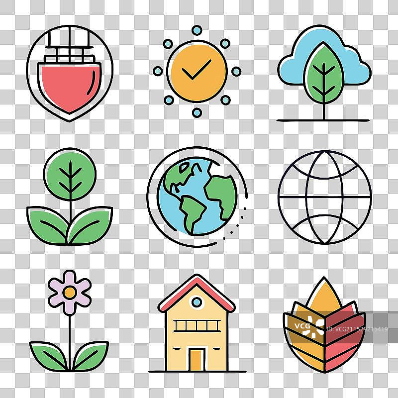 地球与环境保护概念色彩丰富图片素材