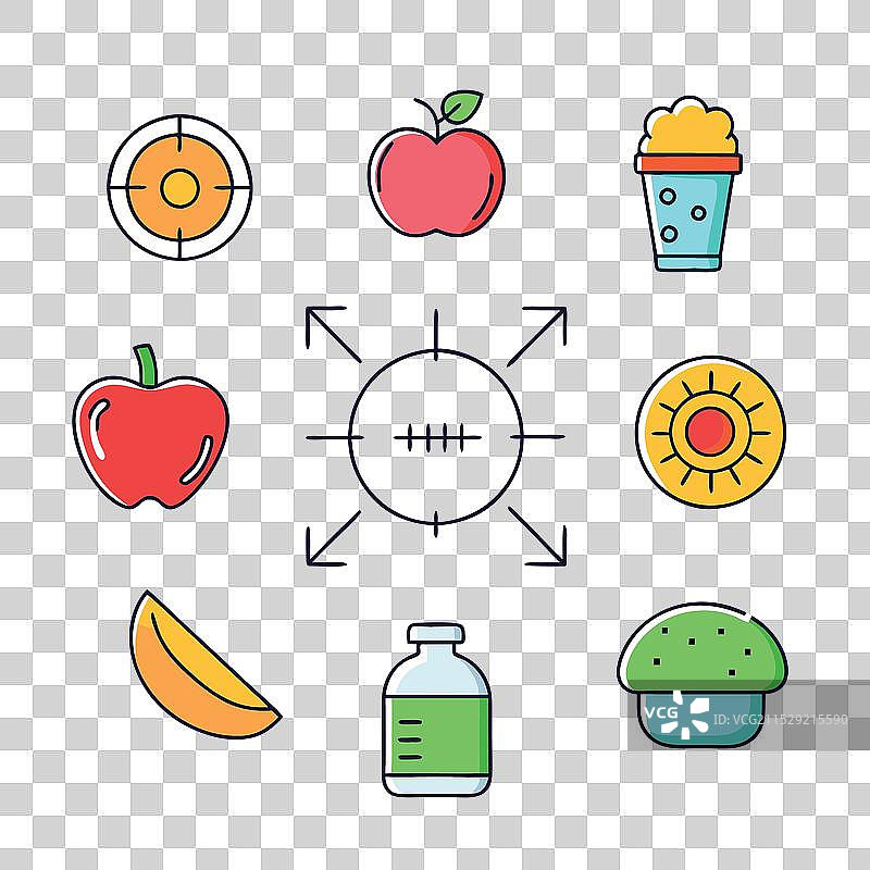 减肥健康营养与卡路里概念图片素材