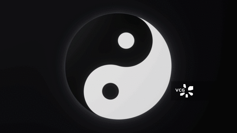 中国风古风道家太极阴阳图三维渲染图片素材