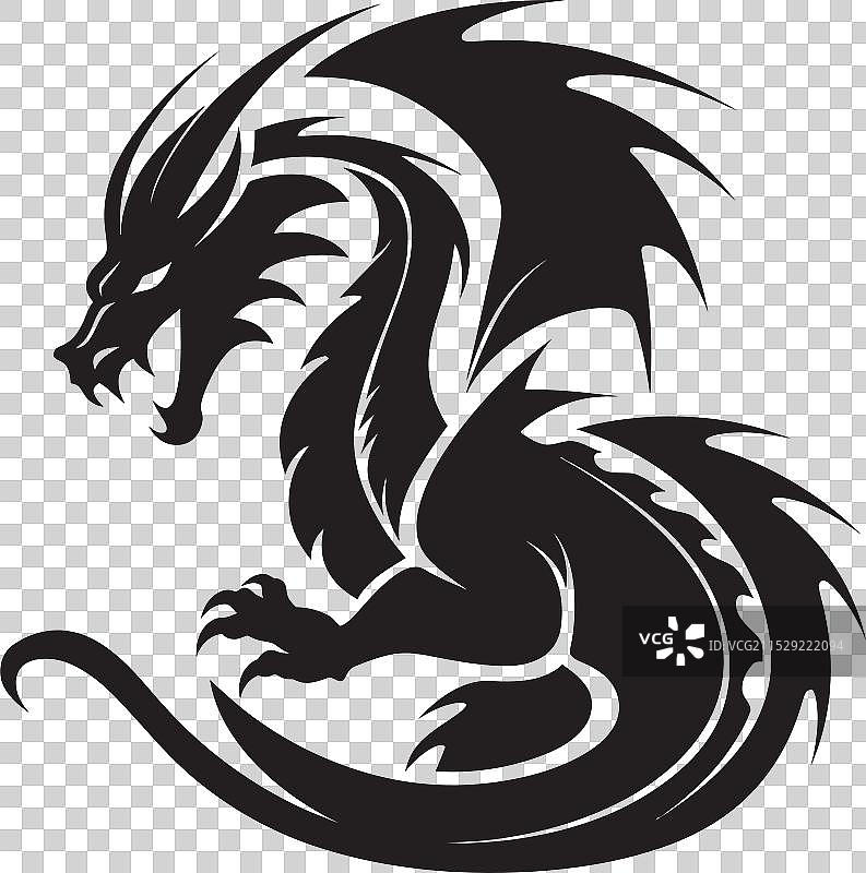 地狱火焰龙图标符号虚幻图片素材