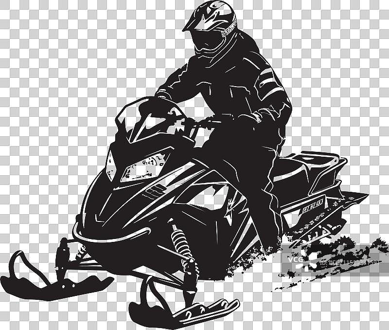 冰川滑行雪地摩托车标志徽章北极图片素材