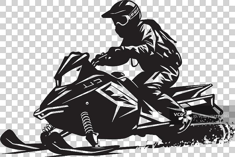 冰雪探险者骑雪地摩托的图标图片素材