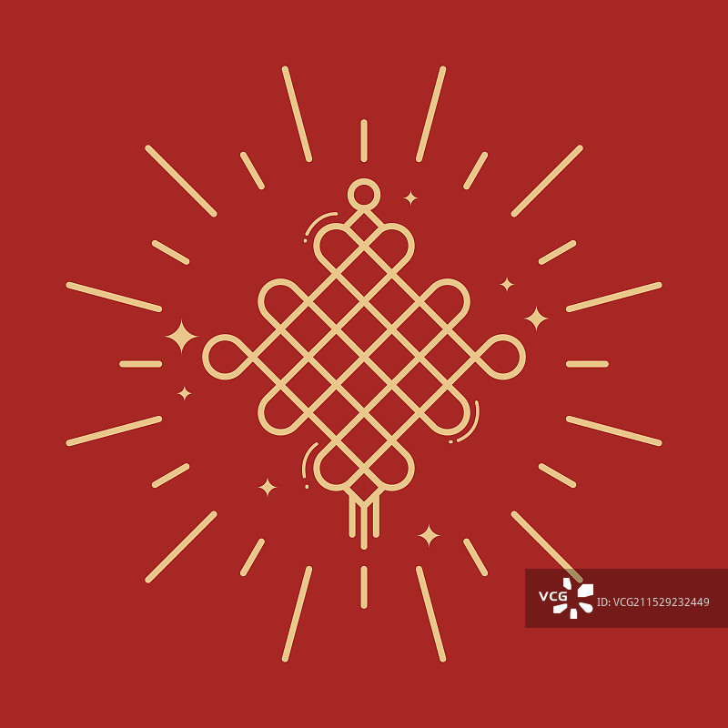 春节插画元素-中国结icon图片素材