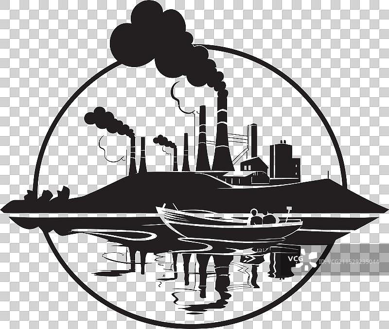 雾霾污染标志水域灰烬图片素材