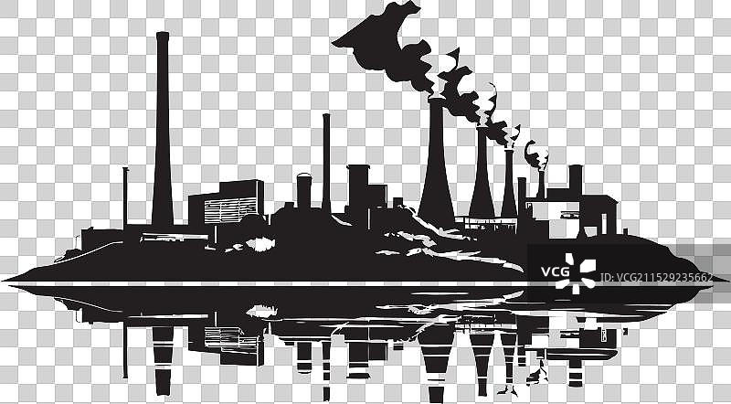 有毒潮汐标志 河流污染徽章 雾霾图片素材