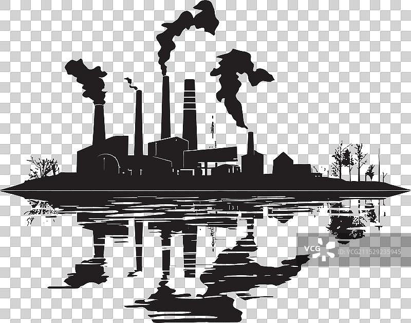 污染的河流图标，浑浊的水流图片素材