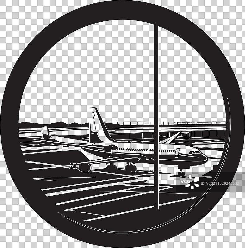 航空拱廊机场标志性场景航站楼图片素材