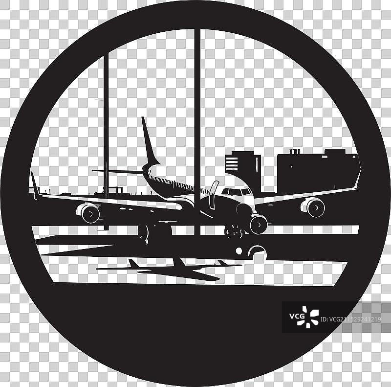 航空拱廊机场标志性场景航站楼图片素材