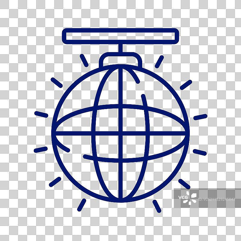 时尚的迪斯科灯光下令人惊叹的迪斯科球图标图片素材