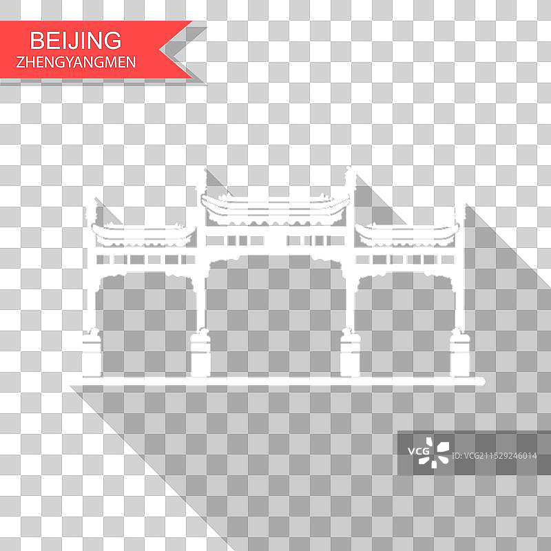 步行街上的中国牌坊或牌楼图片素材