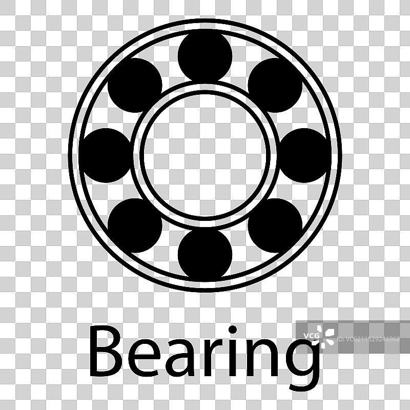 滚动球的轴承轮图标扁平网页设计图片素材