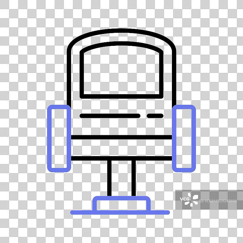 时尚风格的影院座椅图标，独立展示图片素材