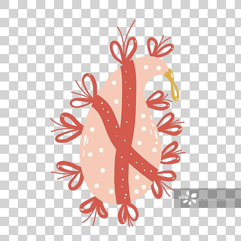 带有蝴蝶结的佩斯利形状圣诞球图片素材