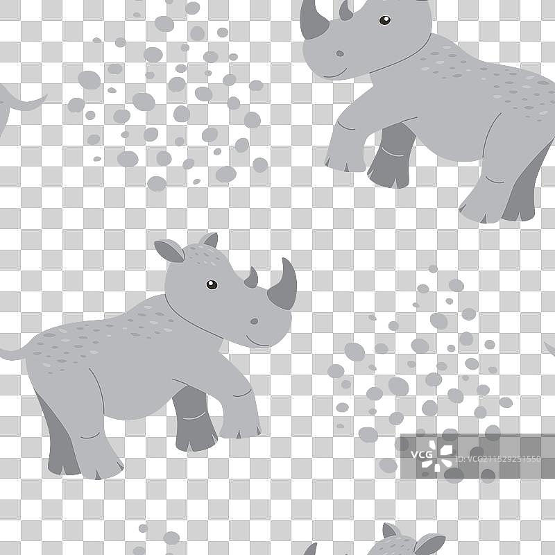 儿童动物无缝图案图片素材