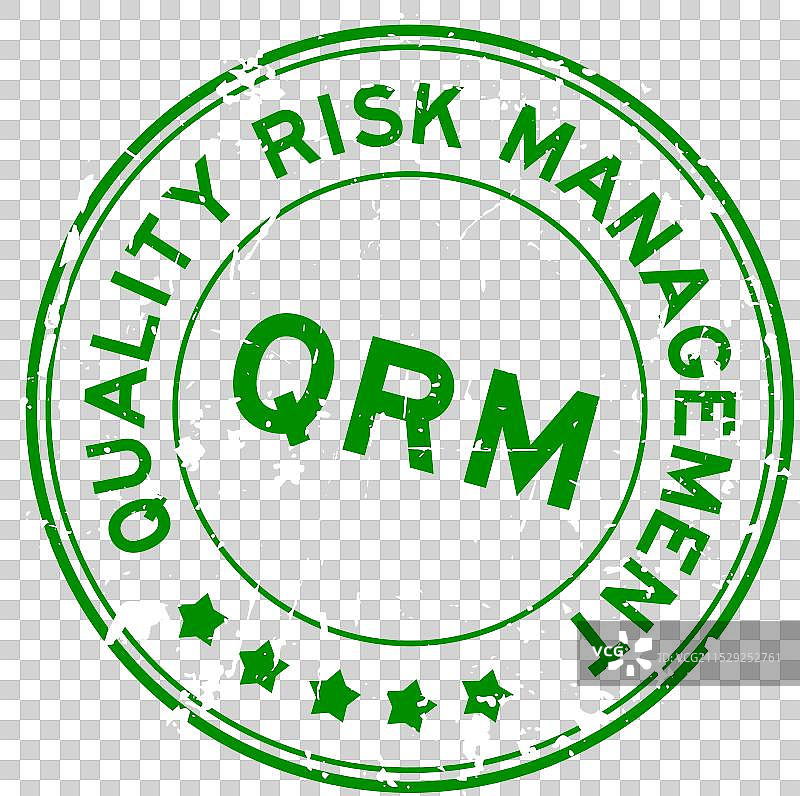 磨损的绿色质量风险管理字样图片素材