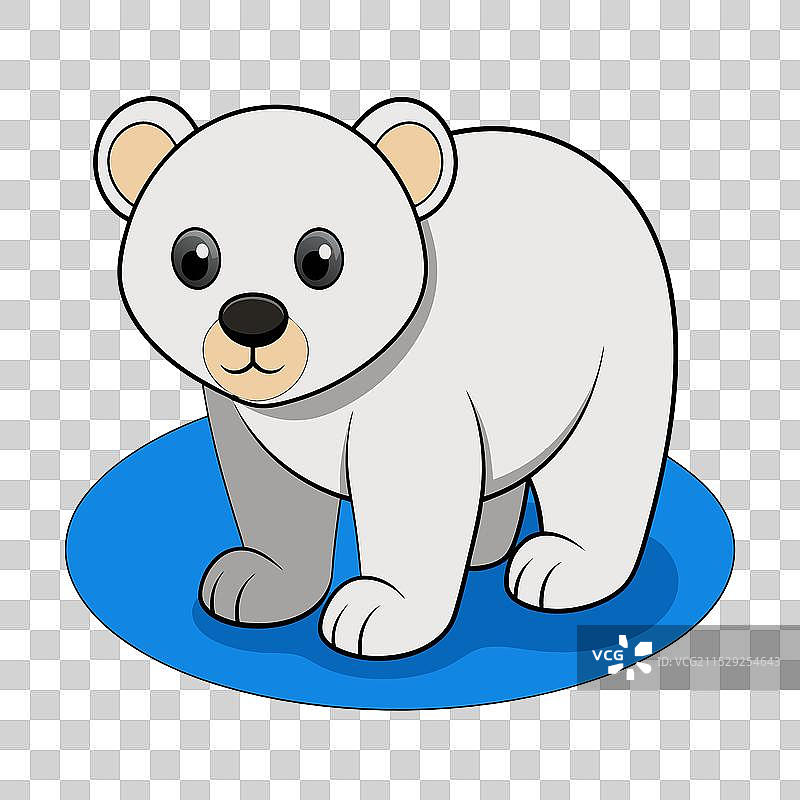 北极熊在挖掘北极熊图片素材