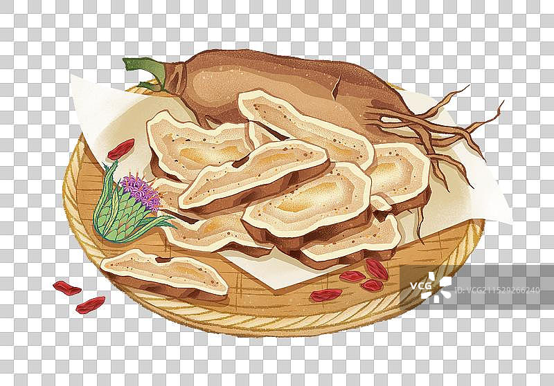 中国传统文化中医养生中草药药材之白术图片素材