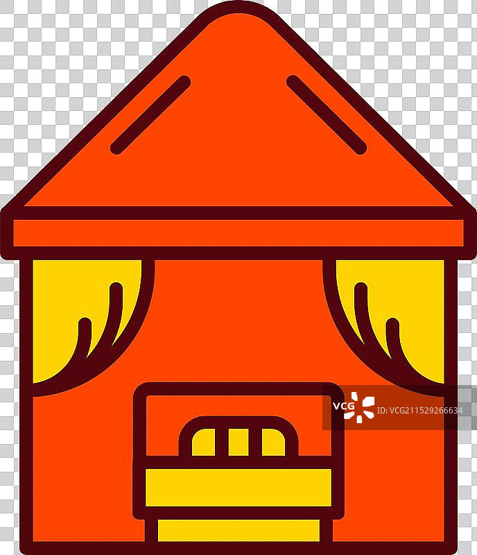 海滩小屋图标设计图片素材