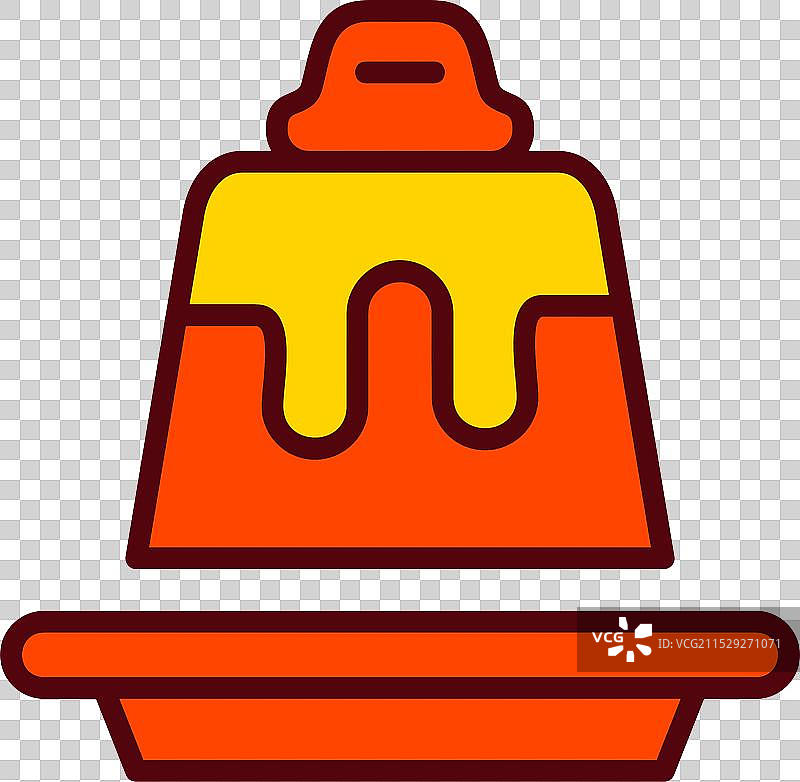 奶油焦糖布丁图标设计图片素材