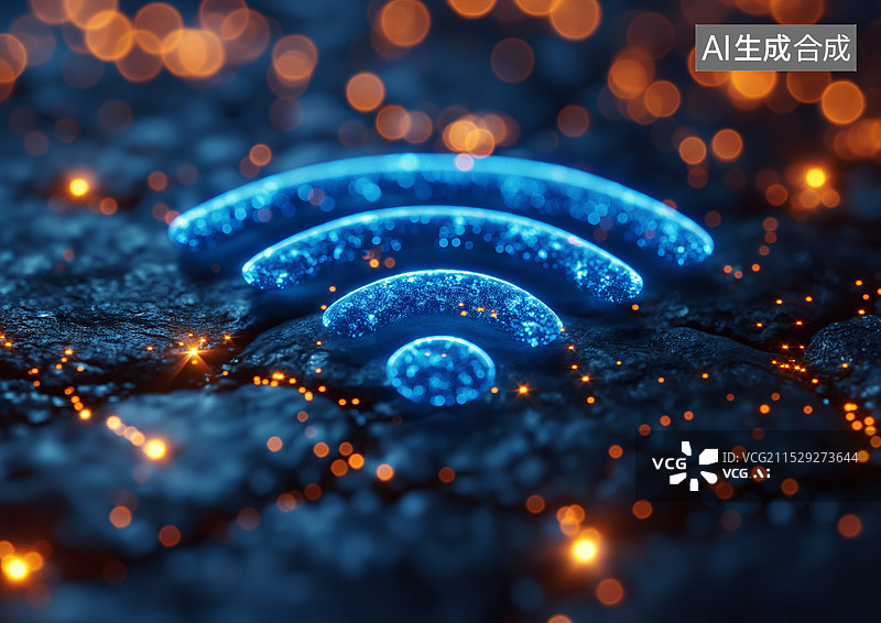 【AI数字艺术】无线网络wifi标志图片素材