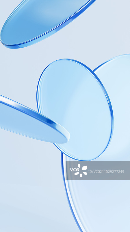 3D渲染抽象渐变蓝色磨砂玻璃背景壁纸图片素材