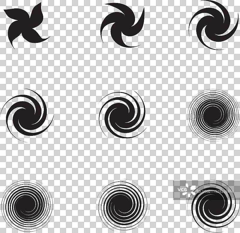 螺旋圆圈套件图片素材