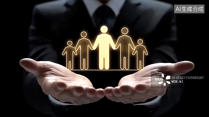 【AI数字艺术】人力资源团队合作招聘广告商务主题概念图片素材