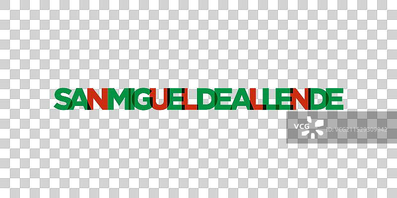 墨西哥国徽中的圣米格尔德阿连德图片素材